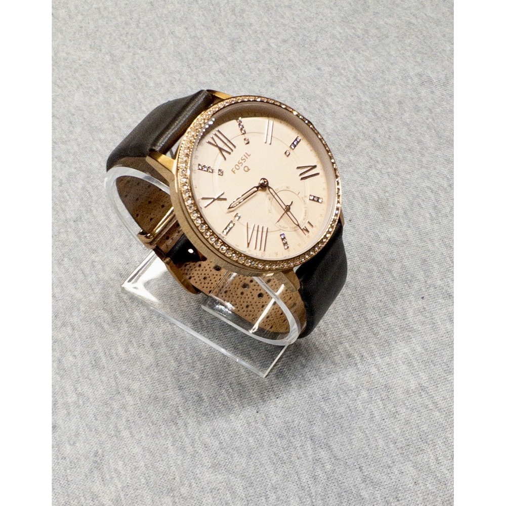 Fossil Q Gazer 41mm Rose Gold Case Hybrid Smart Watch New Coin Battery‎ FTW1116
